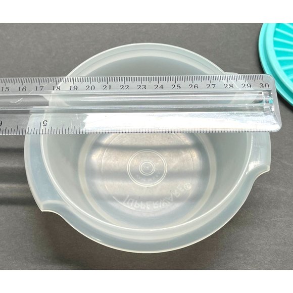 Tupperware Bowl with Teal Lid 1323-23 812-25 Vintage Replacement Parts - Picture 3 of 9